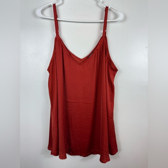 Torrid Satin Cami Blouse Dark Orange Size 2 2XL‎ Casual Career Office Summer - Picture 1 of 6